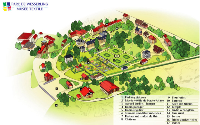 plan du parc de Wesserling © www.parc-wesserling.fr